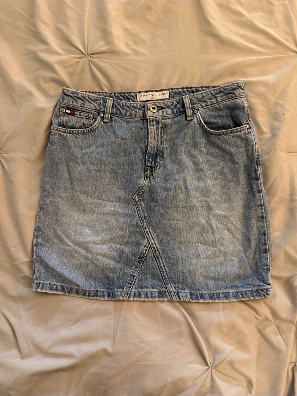 Tommy Hilfiger Light Blue Denim Mini Skirt